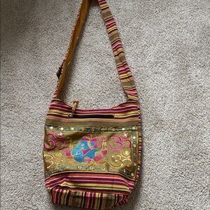 Embroidered Multicolor Boho Crossbody Bag